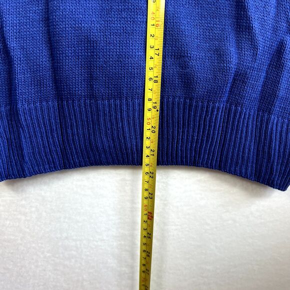 VTG 80's Bedford Fair Royal Blue Sweater Vest Academia Preppy Size XL NEW - Picture 6 of 6